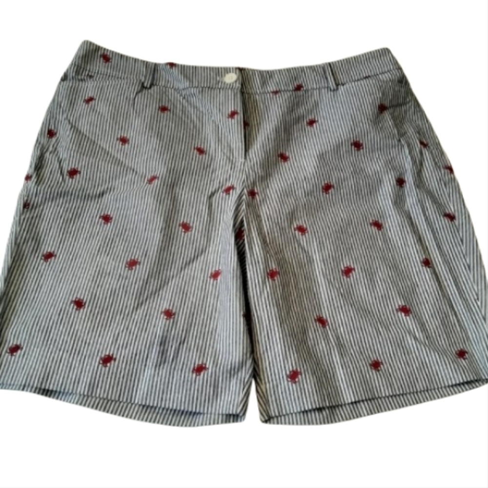Talbots Women's Bermuda  Shorts with Red Crabs Print/ 16P